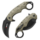 Karambit Folding Pocket Knife With Aluminum Handle and Pocket Clip
