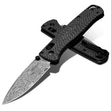 3.2" Drop Point Damascus Folding Knife with Carbon Fiber Handle