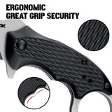 Karambit Folding Knife With Black Stainless Steel Blade And Aluminum Handle