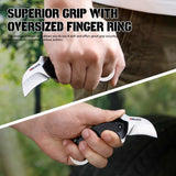 Karambit Folding Knife With Black Stainless Steel Blade And Aluminum Handle