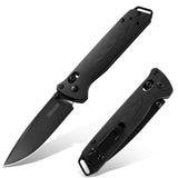 3.3 Inch EDC Folding Knife with S35VN Drop-Point Blade, G10 (Black)